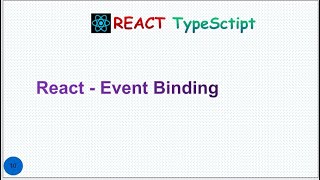 ReactJS Tutorial 10 Event Binding
