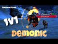 Making a friendly 1v1 with Demonic!! 9k vs 3k - The wolf online simulator