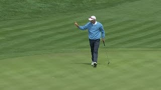 Cameron Percy drives a 347-yard par-4 to set up eagle at Valero