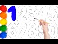 Let's How to Draw & Paint Numbers for Beginners // Easy Step by Step Drawing Tutorial // Ks Art