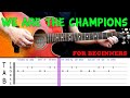 WE ARE THE CHAMPIONS | Easy guitar melody lesson for beginners (with tabs) - Queen