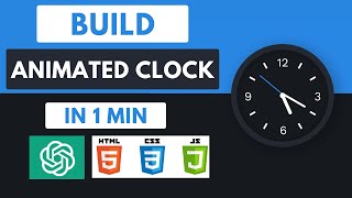 Create Animated Analog Clock in 1 Minute using ChatGPT #openai #chatgpt