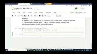 Using Statsmodels package for Linear Regression