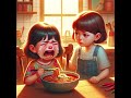 姐姐叫妹妹吃火鸡面居然被辣哭了！ aiartlove aiartwork funny