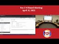 Fox C-6 Board Meeting 4/12/22