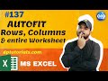 VBA Code to AutoFit rows columns and entire worksheet || Excel Tricks