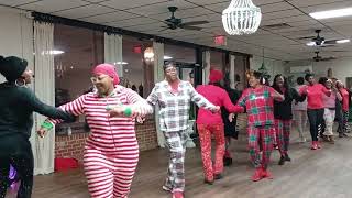 Just having fun!! Pajama themed line dance class