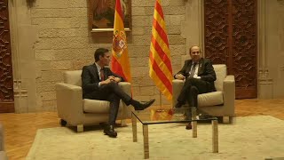 Spanish PM Sanchez meets Catalan separatist president Quim Torra | AFP