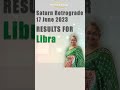 Libra Saturn Retrograde Results #shortvideo #astrology