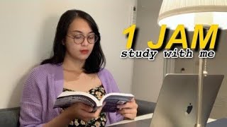 1 HOUR STUDY WITH ME (belajar bareng, pomodoro, no music)