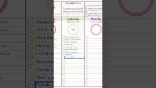 Simple and Effective Weekly Planner 💕 #weeklyplanner #googlesheets