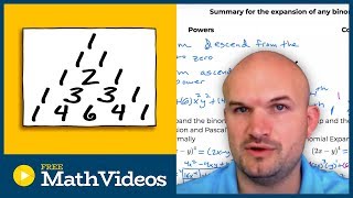 Expand the binomial completely using binomial expansion and pascals triangle