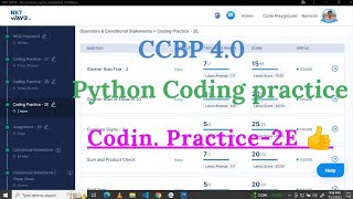 Python coding Practice - 2E | NXT Wave | #nxtwave #ccbpacademy #coding #ccbpintensive #python #ccbp