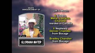 Gloriana Mater ~ Long Obituary