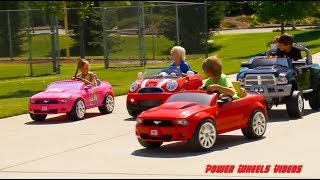 Boys vs Girls - Racing Power Wheels - The Coolest Cars for Kids!