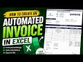 😱😱How to Create an Automated Invoice Template in Excel | Step-by-Step Tutorial😎💯