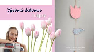 Závěsná jarní dekorace Tulipán | Easter sewing