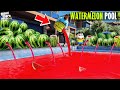 Franklin & Shinchan Make a Swimming Pool Into Watermelon Pool in GTA 5!