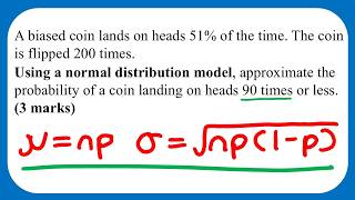 Approximating a Binomial Distribution - Normal Distribution, Statistics Edexcel A Level Maths