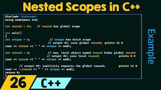 Nested Scopes in C++