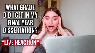 OPENING MY FINAL YEAR DISSERTATION RESULTS *LIVE REACTION*