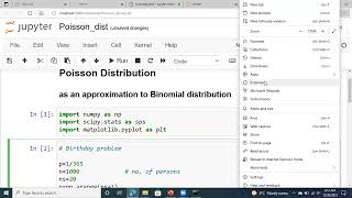 Binomial and Poisson distributions- Python functions
