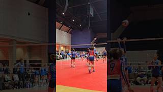 Bump, Set, Middle Blocker's Spike Secures A Point. 15U Girl's Volleyball Match #like #fyp #13Isabel