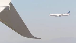 Aterrizando side by side con un Boeing 787 desde un Boeing 737-800 de United Airlines