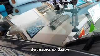 Reparación de parabrisas con rajadura de 26cm