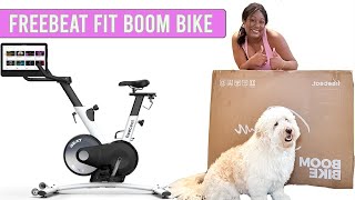 THE AFFORDABLE PELOTON!!? | FREEBEAT  FIT BOOM BIKE REVIEW 🚲
