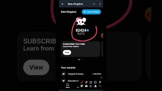 How to verify account on rats kingdom!! Rats kingdom ton transaction #shorts #ratskingdom #airdrop