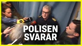 Polisen svarar på journalisternas frågor om masskjutningen