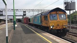 66720 on Full Power at Nuneaton on 4M23 Felixstowe North to Hams Hall 14/08/20