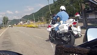 CBR1000RR REPSOL & FZR Police Motorcycle Chase 白バイ捕獲の瞬間