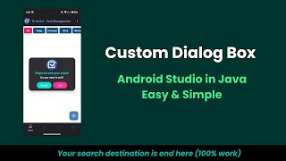 How to create a Custom Dialog box in Android Studio in Java 2024 || Learn with Debasish