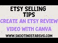 How to Create an Etsy Listing Video with Canva - Etsy Video Listing Example - Increase Sales on Etsy