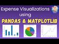 Expense Data Visualizations using Pandas & Matplotlib | Python Data Analytics Tutorial