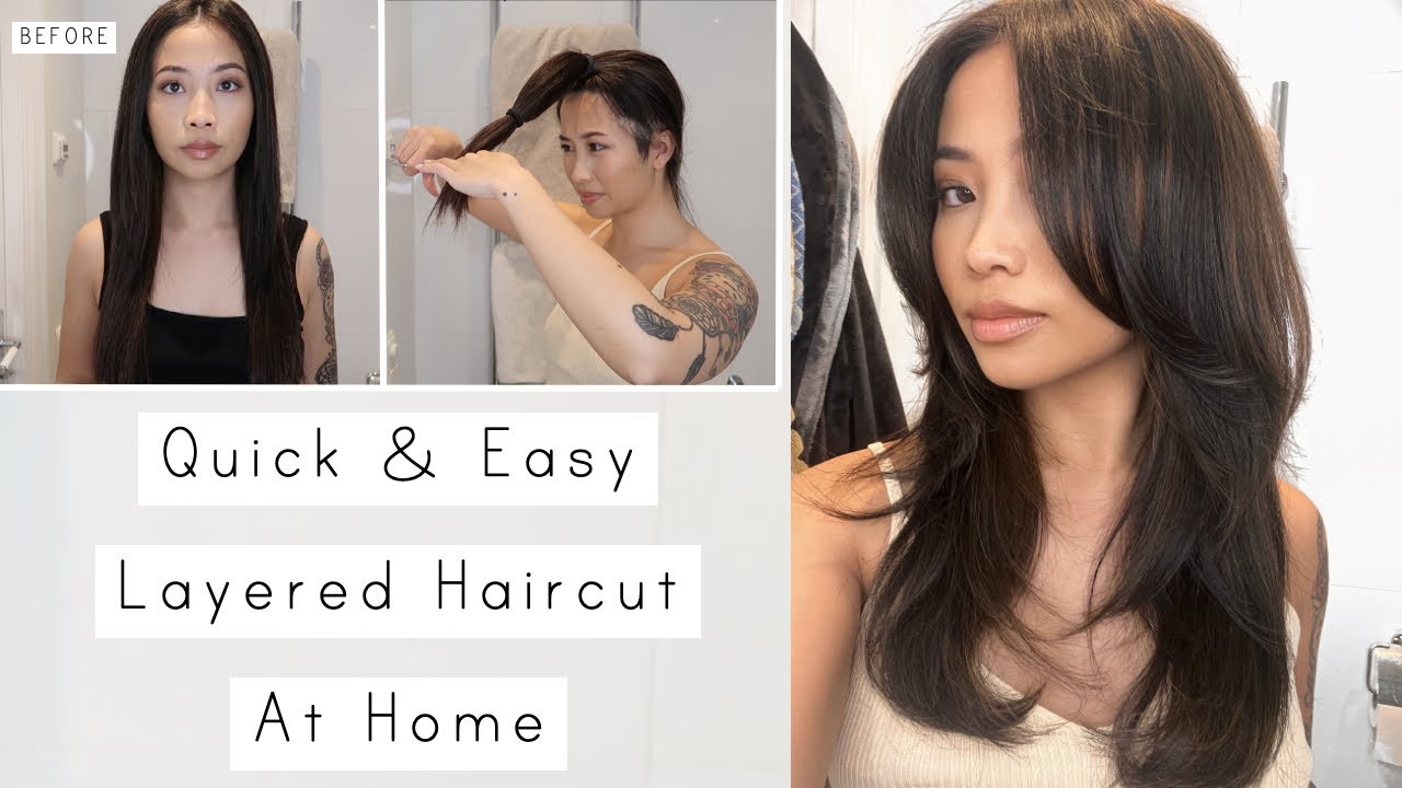 Quick Easy Layered Haircut At Home You