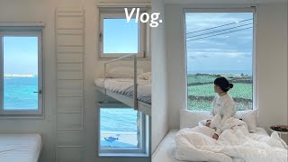 [Vlog] 10만원대 가성비좋은 제주 오션뷰 감성숙소 추천 | 서귀포, 애월