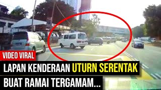 Viral, Video Lapan Kenderaan U-Turn Serentak Buat Ramai Tergamam