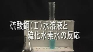 【ASNR プリント黒板実験映像213】硫酸銅（Ⅱ）水溶液と硫化水素の反応