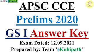 GS I Paper Fully Solved | APSC CCE Prelims 2020 | Answer key | All 100 MCQs