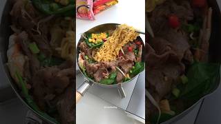 have ramen hotpot with me  - day 164 🍱 和我一起做泡面火锅#hotpot #cooking  #ramen  #asmrvideo #food