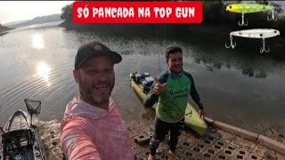 Pescaria Lago Corumbá 4, só pancada na Superfície, isca Top Gun 8cm. e até mandi pego na artificial.