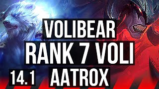 VOLI vs AATROX (TOP) | 8 solo kills, Rank 7 Voli, 800+ games, 8/1/0, Godlike | KR Grandmaster | 14.1