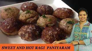 SWEET AND HOT RAGI PANIYARAM