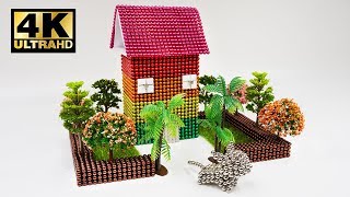 ASMR - How To Make Garden house with Magnetic balls | Magnet World 4K
