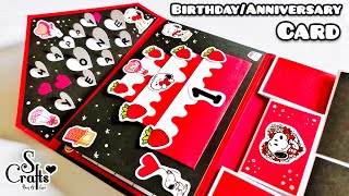 Birthday Card ideas | Handmade anniversary card | S Crafts #birthdaygift #shorts #greetingcard #diy