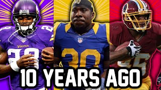 Who Were The Starting NFL RBs 10 Years Ago???