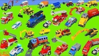 Excavadora Buldocer Cargadora Camiones coche de policía y bomberos Trenes infantiles Excavator Toys